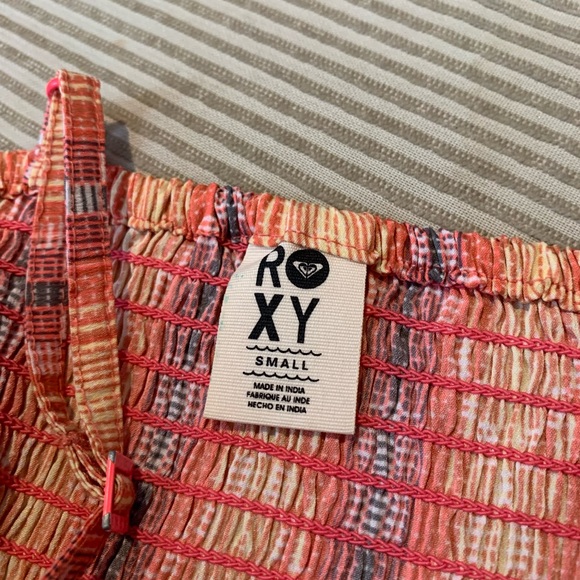 pink orange yellow patterned sundress with front zipper - Picture 4 of 4